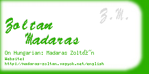 zoltan madaras business card